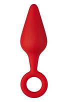 FORTO F-10 SILICONE PLUG W/ PULL RING MEDIUM RED