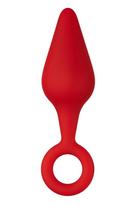 FORTO F-10 SILICONE PLUG W/ PULL RING SMALL RED
