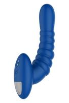 FORTO RIBBED PRO VIBRATING MASSAGER BLUE