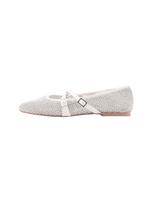 STEVE MADDEN Balerinos su dirželiais 'Watchlist' kremo / skaidri spalva