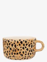 Anna + Nina - Leopard Cappuccino Mug - Kavos puodelis - Ruda
