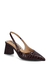 Bianco - Biamaralyn Slingback Croco Patent - Aulinukai su kulniuku - Burgundiška splava