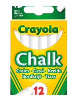 Crayola - Crayola Anti Dust Chalk - White 12 Pcs - Pieštukai - Balta