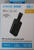 SALE OUT. | Anker Power Bank | A1680G11 | 10000 mAh | USB-C 30W, Lightning 27W | Built-In USB-C and Lightning Cables | Black | DEMO A1680G11SO | 2000001416464