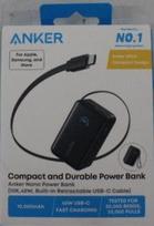 SALE OUT. | Anker Nano Power Bank 45W with Built-In Retractable USB-C Cable | A1638H11 | 10000 mAh | Black | DEMO A1638H11SO | 2000001416600