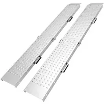 2 dalių sulankstoma metalinė užvažiavimo rampa su rankenomis, iki 400 kg, padangoms iki 22,5 cm