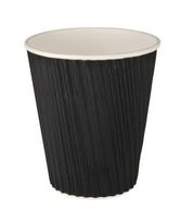 Vienkartinis puodelis RIPPLE Black, popierius/PE, 280 ml, D 80 x H 90 mm, 25 vnt