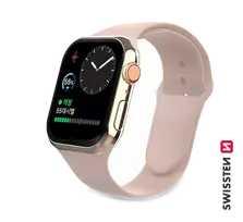 Swissten Silicone Band for Apple Watch 1/2/3/4/5/6/SE / 42 mm / 44 mm / Pink