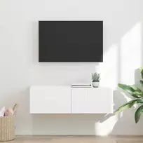 TV sieninė spintelė Balta 98 x 31 x 29,5 cm Apdirbta mediena