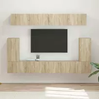 TV spintelių komplektas 5 vnt. Sonoma ąžuolas Apdirbta mediena