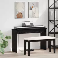 Klaviatūros stovas Juodas ąžuolas 100 x 32 x 64 cm