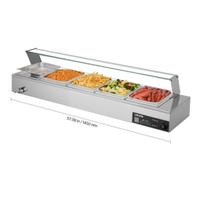 Elektrinis maisto šildytuvas VEVOR M-2215, 5 indai 1/2 dydžio, 145 × 36,5 × 33,5 cm