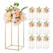 Gėlių stovai VEVOR LJL-8013, 10 vnt, Auksiniai, 22 × 22 × 40 cm