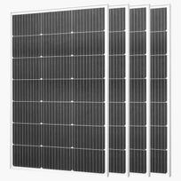 Monokristalinės saulės baterijos VEVOR, 4 vnt. po 100 W, 895 × 580 × 30 mm