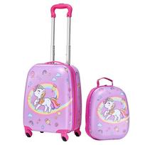 Vaikiškų lagaminų komplektas VEVOR LGA4T-16UNC-P08, 2 dalių, Rožinė, 32 × 23 × 45 cm