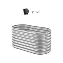 Metalinė pakelta lysvė VEVOR GM61003-120X60X57CM, Sidabrinė, 120 × 60 × 60 cm