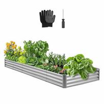 Metalinė pakelta lysvė VEVOR GM66010-360X120X27CM, Pilka, 360 × 120 × 30 cm