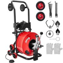 Kanalizacijos valymo mašina VEVOR JR-7500, automatinis padavimas, 65 × 52 × 104,5 cm