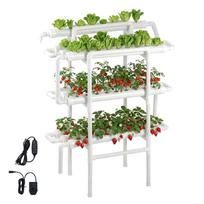 Hidroponinė auginimo sistema VEVOR HX-90SE, 3 pakopos, 90 sodinimo vietų, 98 × 128 × 46 cm