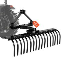 Kraštovaizdžio grėblys VEVOR LR4S, 17 dantų, 132,5 × 41,5 × 16 cm