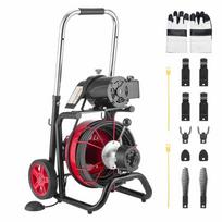 Kanalizacijos valymo mašina VEVOR RC-9001Z, 8 pjaustytuvai, 53 × 46,5 × 63–93 cm