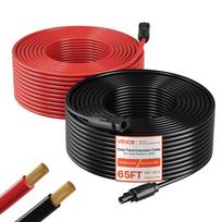 Saulės baterijos prailginimo kabelis VEVOR MC4-10AWG, 2 laidai su MC4 jungtimis, Juoda/raudona