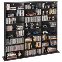 Medijos laikymo spintelė VEVOR DX0202-C250421S-01-Black, 8 pakopų, Juoda, 142 × 130 × 22 cm