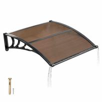 Polikarbonato durų stogelis VEVOR CZPC40X40B-C, Ruda, 965 × 1017 × 275 mm