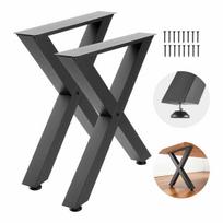 Stalo kojos VEVOR HXZTXX28-30, 2 vnt, Juodos, 76 × 12 × 75 cm