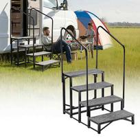 RV laipteliai VEVOR HXTJSFT-4, 4 pakopos, 2 turėklai, 740 × 1045 × 1480 mm