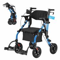 Vaikštynė ir transportavimo kėdė VEVOR HFK-9269KD-1, 2 viename, 1070 × 730 × 920–1065 mm
