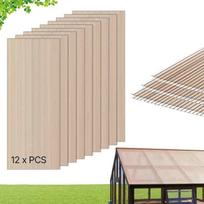 Polikarbonato stogo plokštės VEVOR PC6-12-1, 12 vnt, 1520 × 610 mm