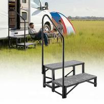 RV laipteliai VEVOR HXTJSFT-2, 2 pakopos su turėklu, 715 × 530 × 1120 mm