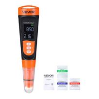 Vandens pH matuoklis VEVOR MF02, pH, EC ir TDS, 40 × 40 × 185 mm