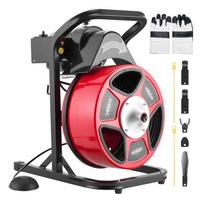 Kanalizacijos valymo mašina VEVOR RC-9002F, 4 pjovimo įrankiai, 54 × 41,5 × 61,5 cm