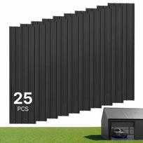 Stogo plokštės VEVOR SKU2025009, 25 vnt, Juoda, 154 × 42,6 cm