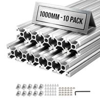Aliuminio ekstruzijos profiliai VEVOR 2020T-100-10-Y, 10 vnt, Sidabrinė, 20 × 20 × 1000 mm