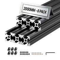Aliuminio profilių rinkinys VEVOR 2020T, 6 vnt, 20 × 20 × 200 cm