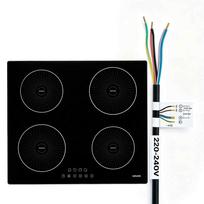 Indukcinė kaitlentė VEVOR SK-70IHB4T1P-S, 4 kaitinimo zonos, 59 × 5,5 × 52 cm
