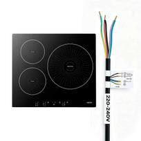 Indukcinė kaitlentė VEVOR SK-63IHB3T2P, 3 kaitinimo zonos, 59 × 5,5 × 52 cm