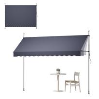 Lauko markizė VEVOR SDA350120-S, Rankiniu būdu ištraukiama, Pilka, 350 × 110–150 × 210–310 cm