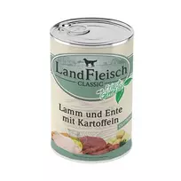Landfleisch konservai šunims, ėriena, antiena, bulvės, 400g