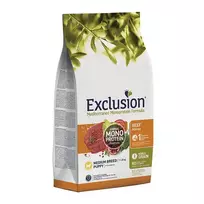 Exclusion Mono Protein Mediterraneo begrūdis sausas pašaras vidutinių veislių mažiems šuniukams su jautiena M, 3 kg