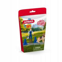 Schleich policijos pareigūno ir vokiečių aviganio figūrėlių rinkinys, 10 × 6,5 × 9,5 cm