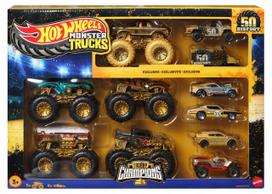 Hot Wheels Monster Trucks kolekcinis rinkinys JDW07, 11 metalinių automobilių
