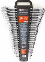 „Forcekraft“ plokščiųjų ir žiedinių raktų rinkinys, 25 vnt. (6–32 mm), Cr-V
