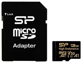 SILICON POWER MICROSDXC HIGH ENDURANCE 128GB V30 + ADAPTER