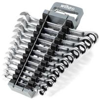 wiha Ring ratchet wrench set, 12 pieces, wrench sizes 8 - 19 mm