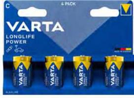 Varta 4914 Longlife Power C baterijos LR14 šarminės 1.5 V, 4 vnt. paketas