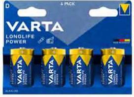 Varta 4920, Įkraunama baterija, LR20, 1,5 V, 4 vnt., Mėlyna, 61,5 mm